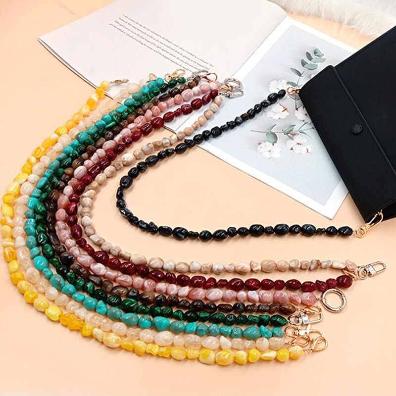 60cm DIY Austauschbare Tasche Griff Perle praktisch Kette Tasche Zubehör Handtasche Gurt Alle-spiel Acryl Schulter Taschen gürtel