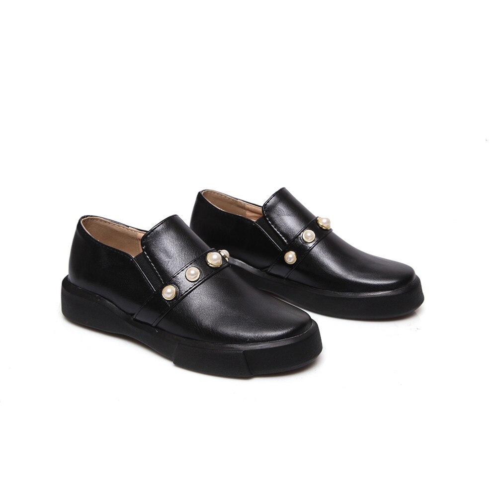 ASUMER zwart wit mode lente herfst dames schoenen ronde neus platte casual enkele schoenen maat 43 vrouwen flats