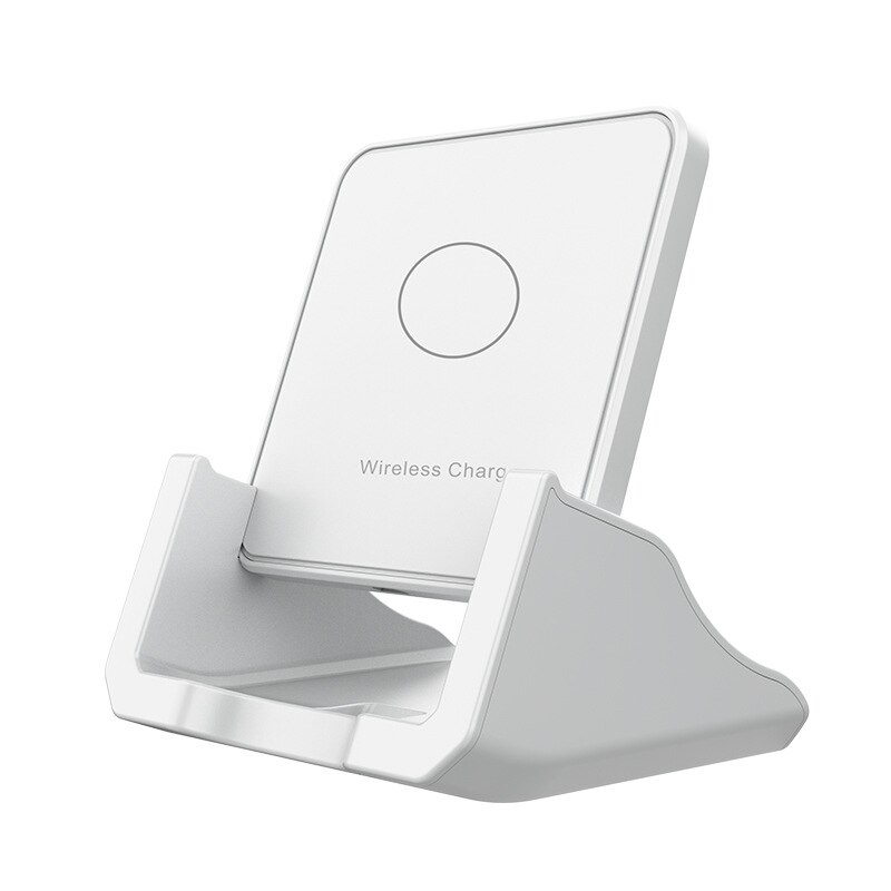 Qi Wireless Charger Fast Desktop Wirless Charging Pad Stand Dock For Samsung Galaxy S10 S1 Huawei 10W Wireless Charging Stand: White