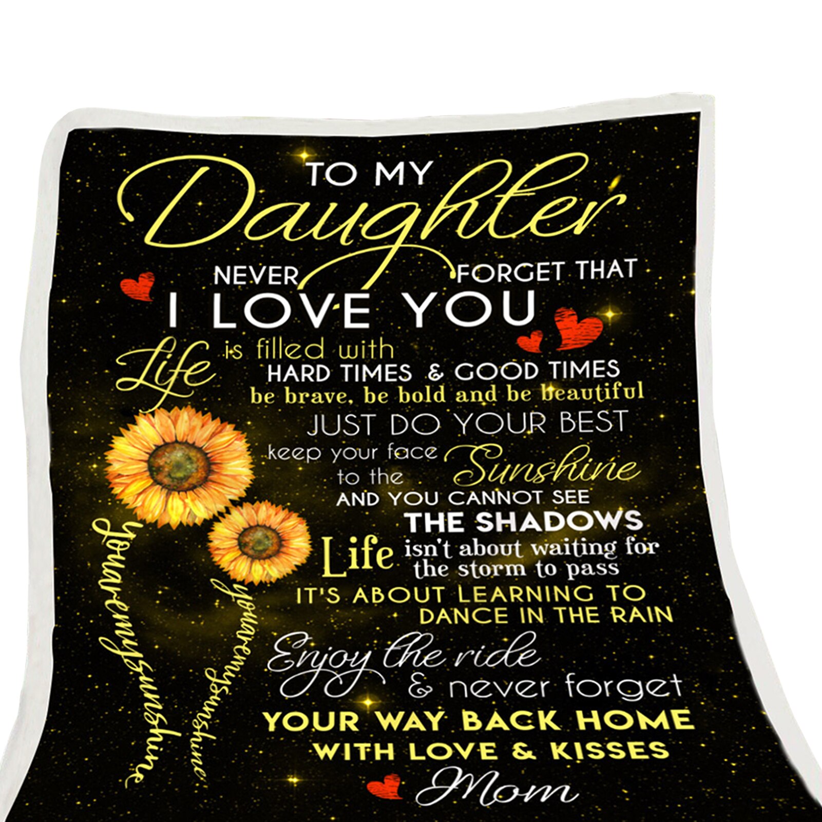 Winter Living Room Throw Blanket Sleeping Cozy Warm Bedroom Envelope Print Birthday Washable With Inspirational Message