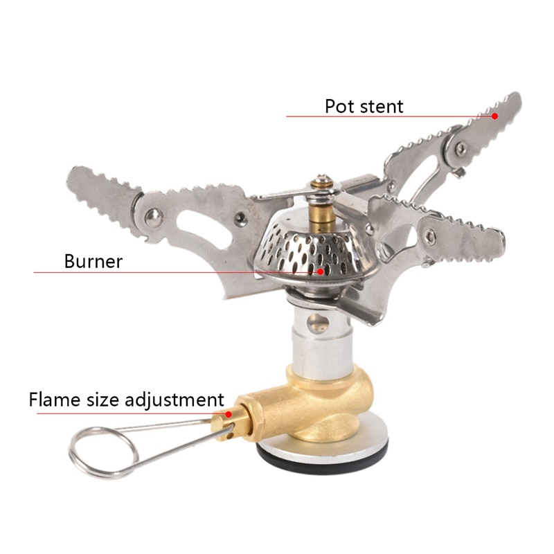 In Acciaio Inox 3200 W Mini Pieghevole per Esterni Stufa A Gas Escursione di Campeggio di Picnic Stufa di Campeggio Portatile Stufa Split Bruciare