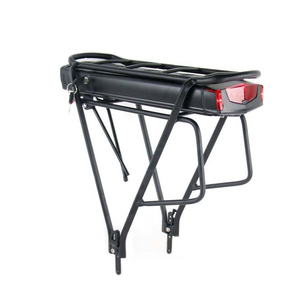 V brake & disc brake Rear Rack for ebike Battery Double Layers Luggage for 24" 26" 28" Electric Bike Batteries Tire