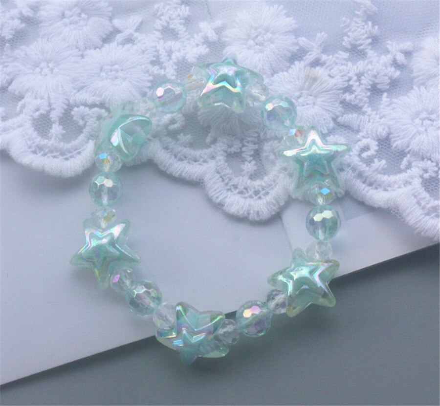 Bracelet Lolita fait à la main pour fille, couleur bonbon, perles, bijoux, D393: color 2