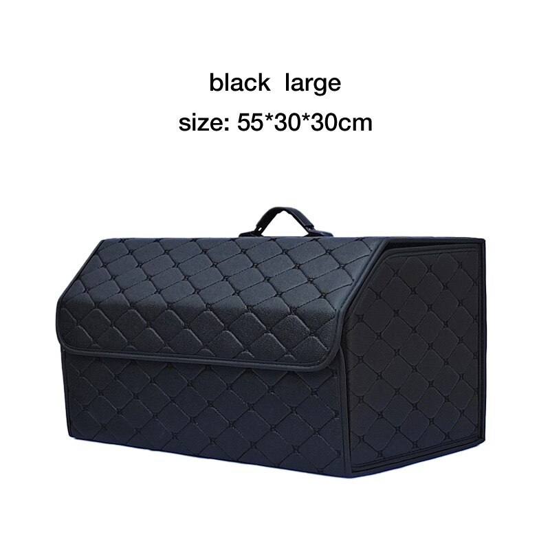 Multipurpose Collapsible Car Trunk Storage Organizer With Lid Portable Car Storage Bag Car Trunk Organizer: black L