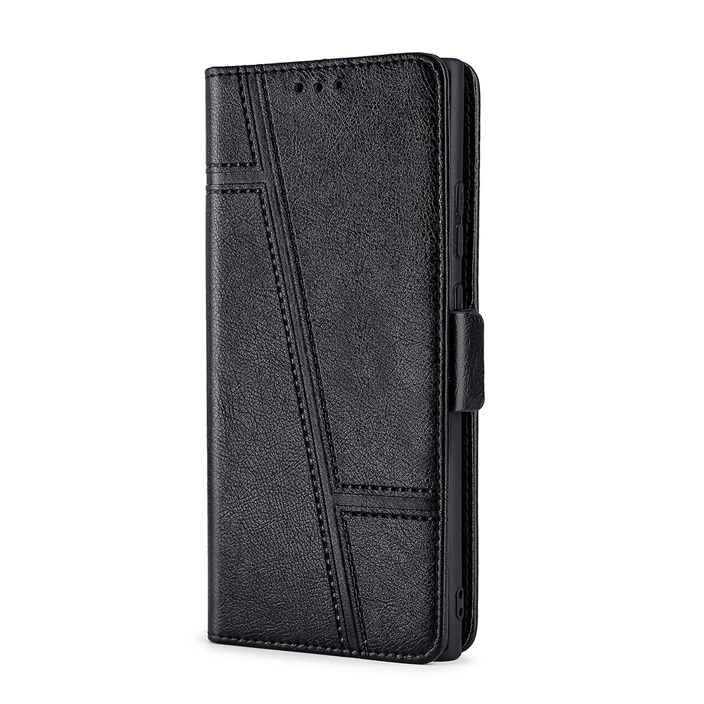 Husă portofel din piele moale pentru asus zenfone max  m1 zb570tl zb601kl zb602kl ze520kl, geantă cu clapă pentru zenfone 3 max plus pro  m1: Microfibră / Negru