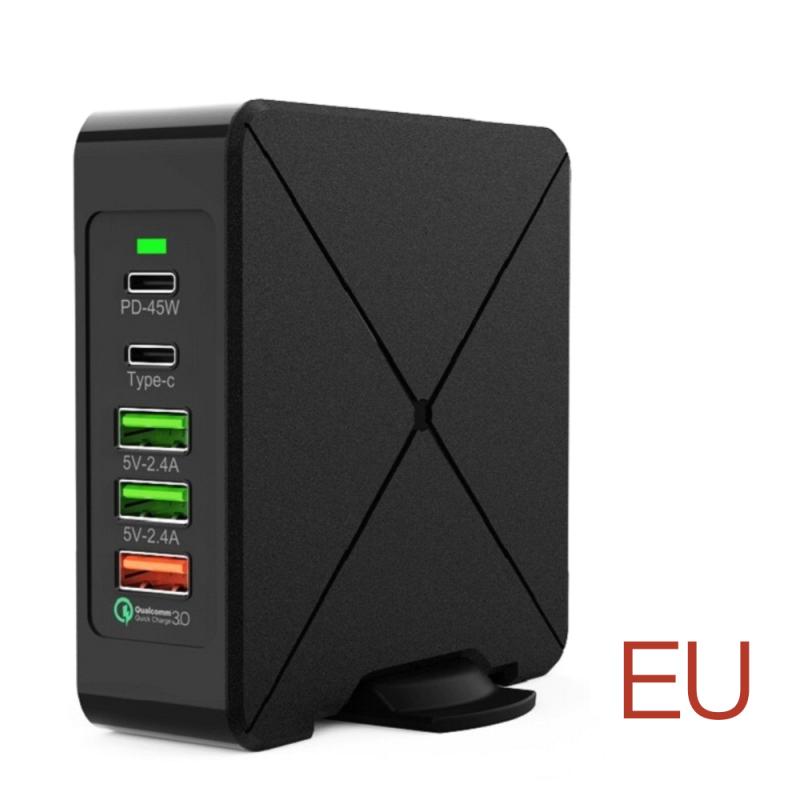 QC 3.0 PD Multi-port USB Charger Wireless Charging Head Quick Charge For IPhone Xiaomi Samsung Huawei 3 Ports Fast Charger: 02 PD75W EU