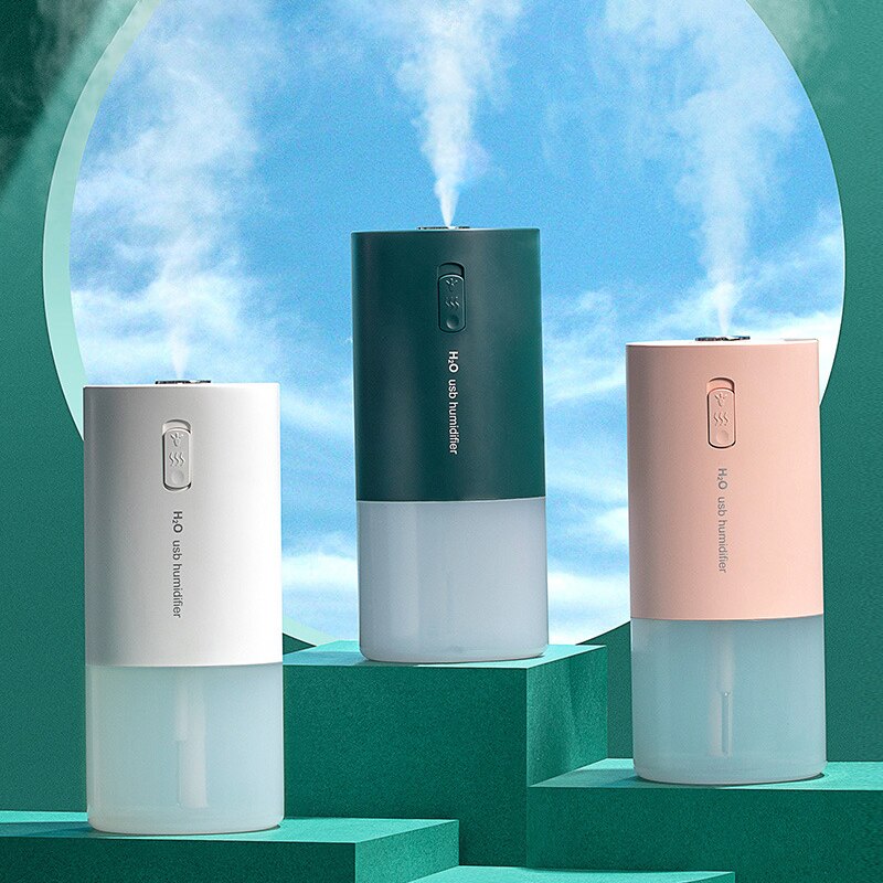 Draadloze Aroma Aromatherapie Diffuser Mini Usb Luchtbevochtiger Aroma Diffuser 300Ml Oplaadbare Met Led Nachtlampje