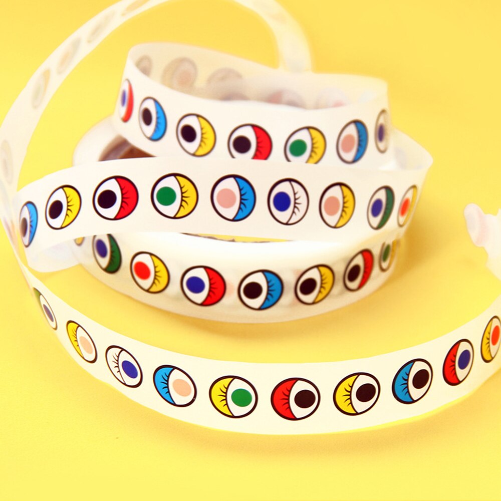 825Pcs 15m Stickers For Children DIY Eyes Adhesive Paper Adhesive Tape Kindergarten Handmade Color Eyeballs