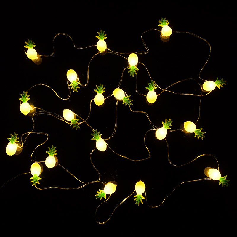 20LED 2M Flamingo String Lights Pineapple Pizza Unicorn Shape Lights Hawaii Wedding Birthday Party Baby Shower Bedroom Decor: A02
