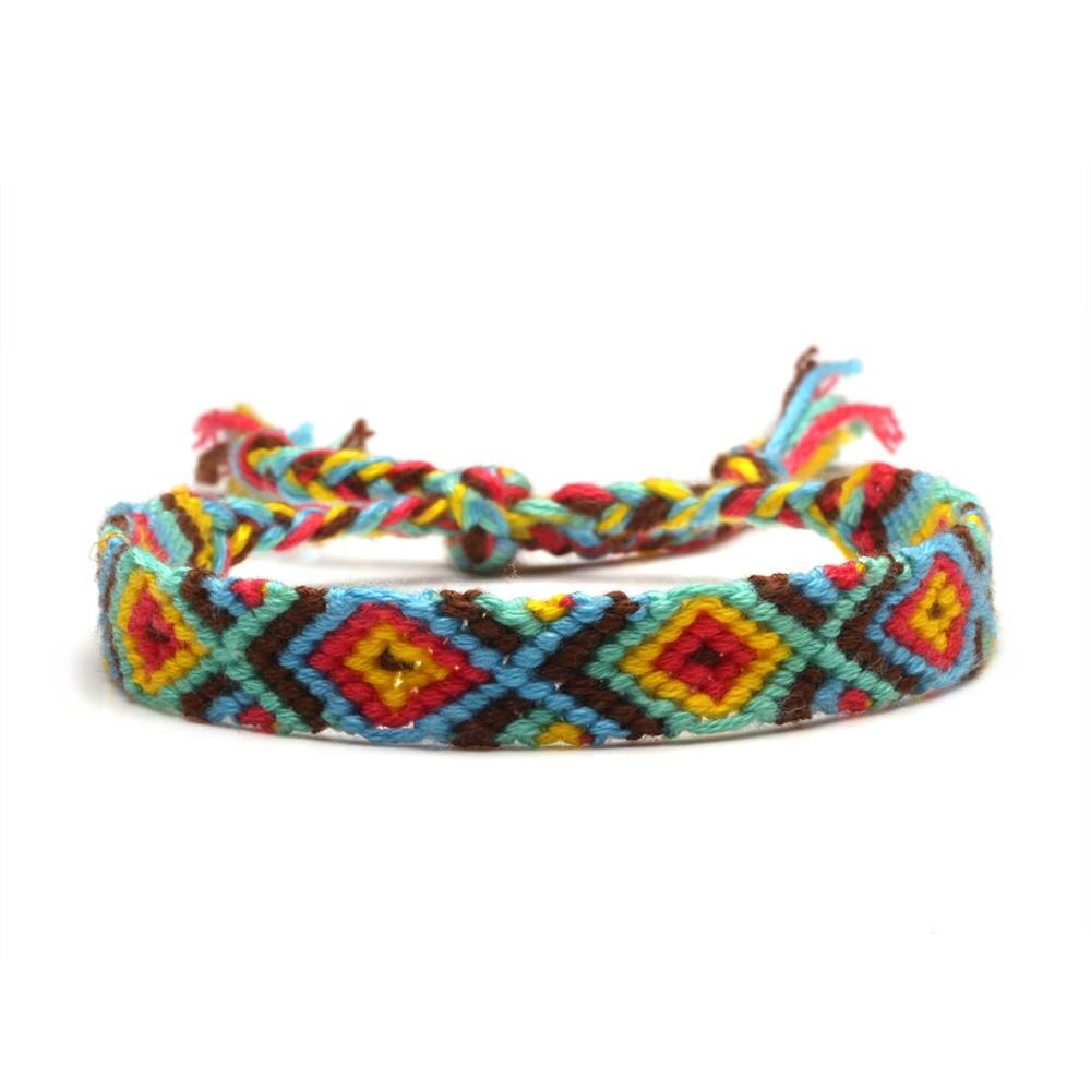 Boho Kleurrijke Borduurgaren Handwoven Mode Vriendschap Armband Vrouwen Meisje Chic Zomer Surfer Vervaardigd Sieraden: 3