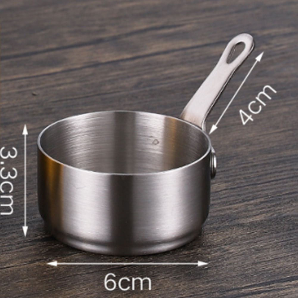 Roestvrijstalen melkpot Steelpan Anti-aanbak kleine pan Minipotten met handvat voor het opwarmen van melkkokken Papnoedels: YELLOW