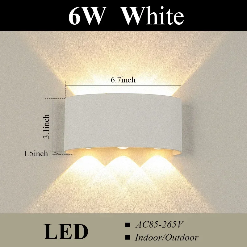 LED Outdoor Wandlamp voor Tuin Yard AC85-265 Buitenlampen IP65 Waterdichte Veranda Lamp Interieur Home Decor Verlichting: Licht Groen / Blauw / 0-5W