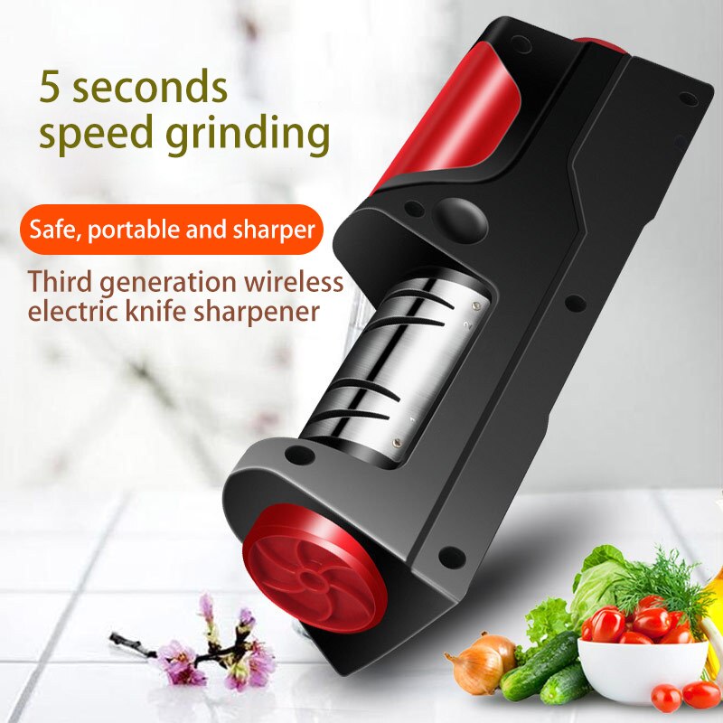 Afilador de cuchillos eléctrico automático máquina de afilar , recargable por USB, herramientas de afilado, máquina afiladora de cuchillos de cocina