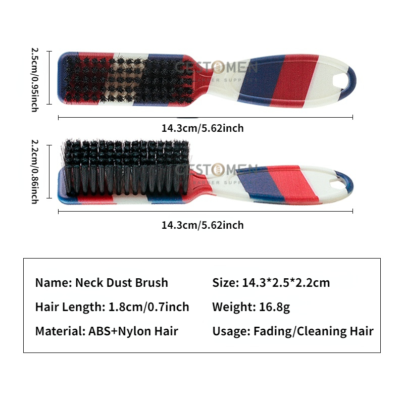 cepillo de afeitar para peluquero, cepillo para quitar el cuello, cepillos de pelo de caballo, herramientas de estilismo para limpieza de salón de bigote facial