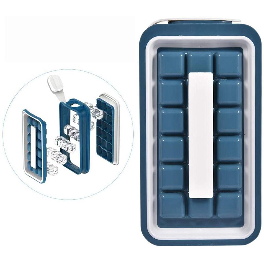 Silicone Ice Cube Tray DIY Ice Cream Mold Kitchen 36 Grids Ice Cube Maker Kettle Portable Cooler Ice Cube Bag Storage Container
