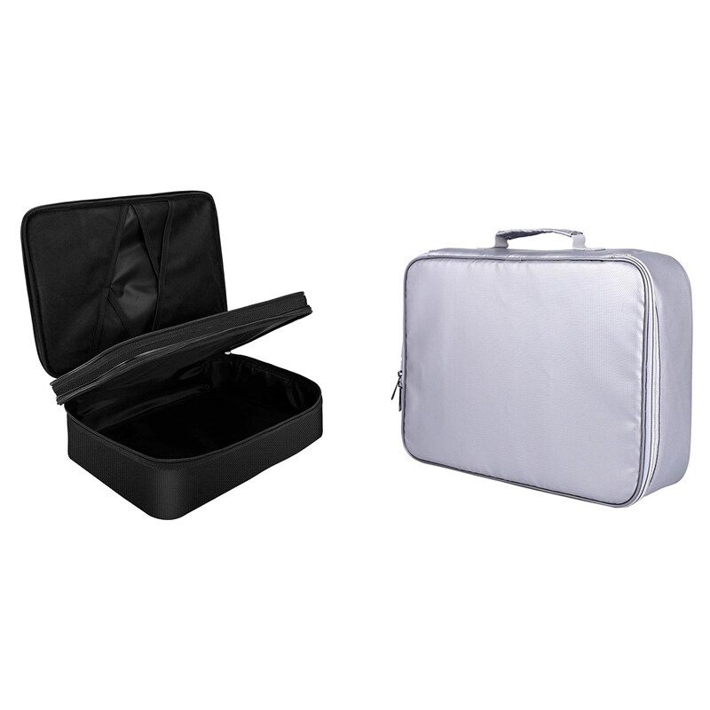 Bolsa impermeable para documentos, conjunto de bolsas de almacenamiento de 4 capas con bloqueo de código, para archivos A4/A5, pasaporte