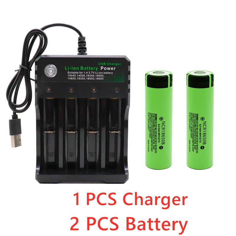 100% Original NCR18650B 3.7V 3400 mah 18650 Lithium Rechargeable Battery For Flashlight batteries and USB charger