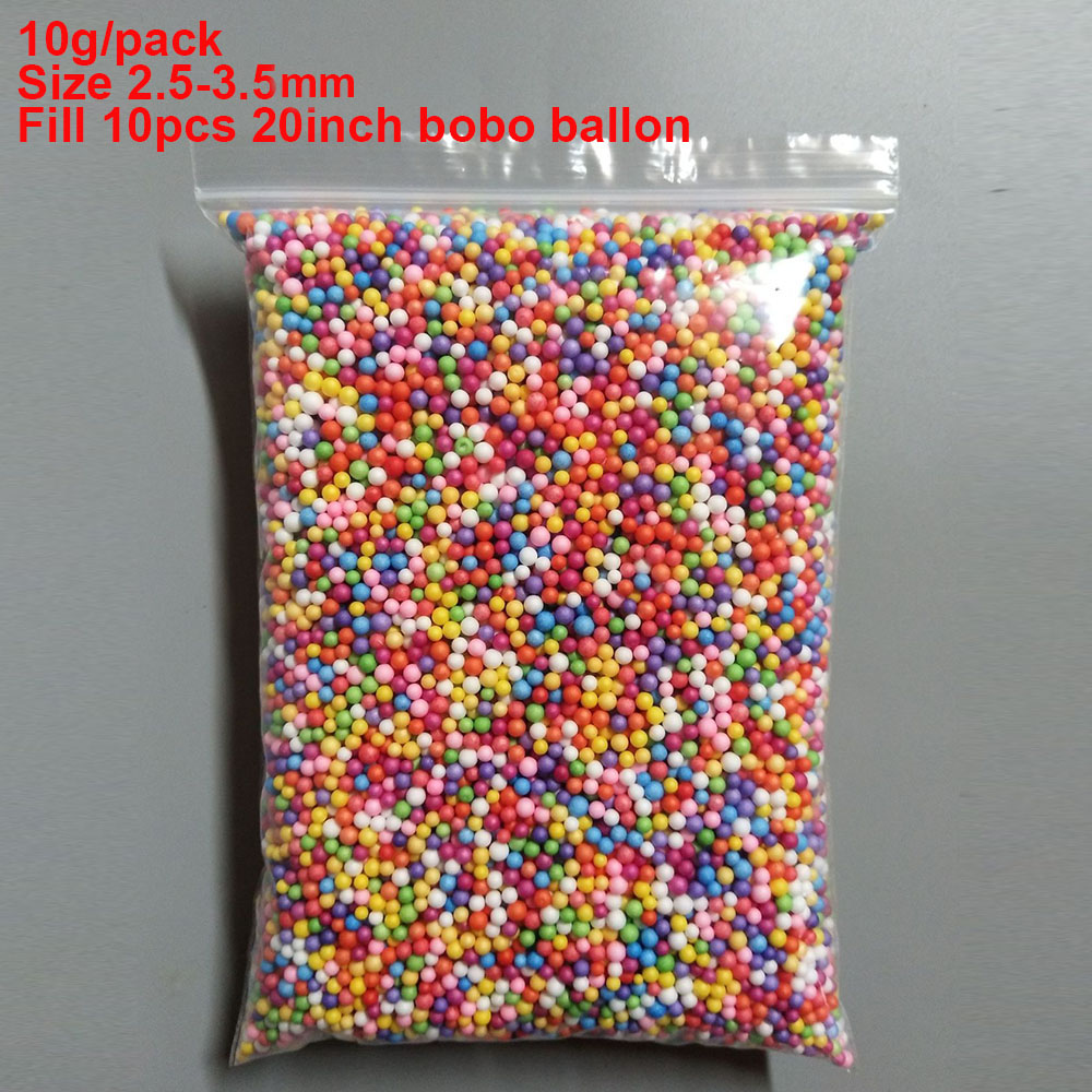 10g 2.5-3mm Foam Beads Colorful Styrofoam Beads Foam Balls Arts Crafts Party Decorations Boxes Vase Bobo Ballon Fillter: Emerald