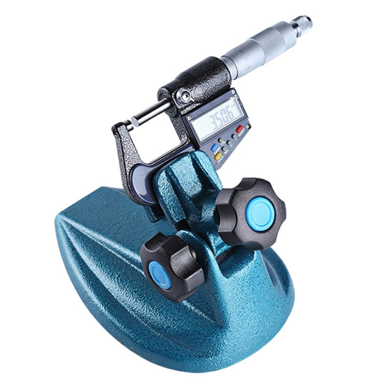 Micrometer Caliper Base Stand Bench Vise Fixed Clamp Measuring Tools Iron Bases 90 Degree Flip