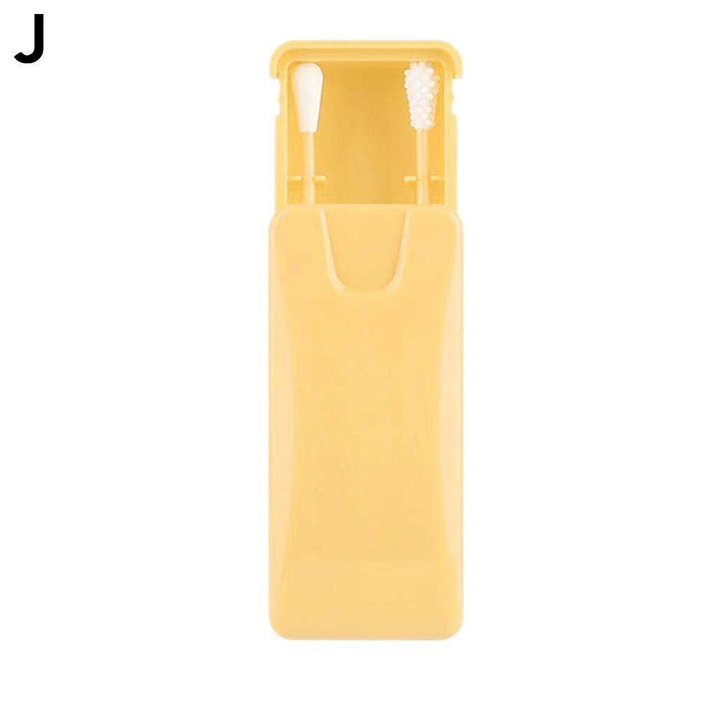 2/4Pcs/box Reusable Cotton Swab Ear Cleaning Cosmetic Silicone Buds Swabs Sticks Double-headed Recycling For Cleaning Makeup: J