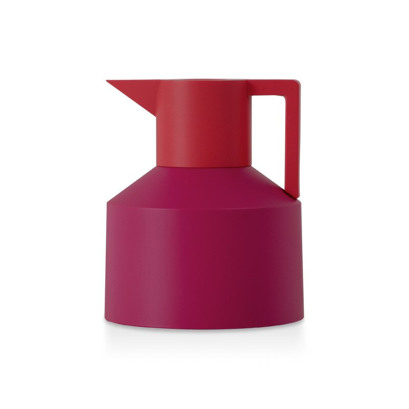 Geometrische Wasser Krug Wasser Krug Große Kapazität Krüge Doppel Schicht Vakuum Kaffee Thermos Wasserkocher Isolierte Flasche Tee Topf: 1.5L / Red