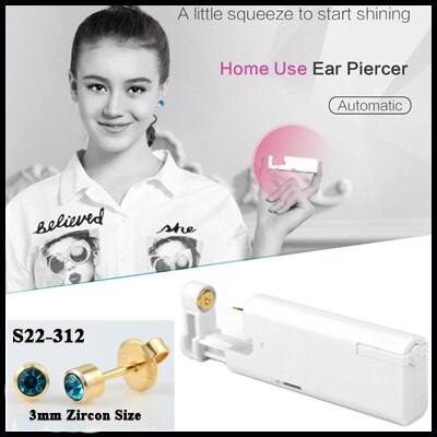 2 pièces oreille clou pistolet jetable aseptique ménage oreille Piercing pistolet Portable oreille Piercing pistolet groupe stérilisé oreille Piercing unité: S22-312