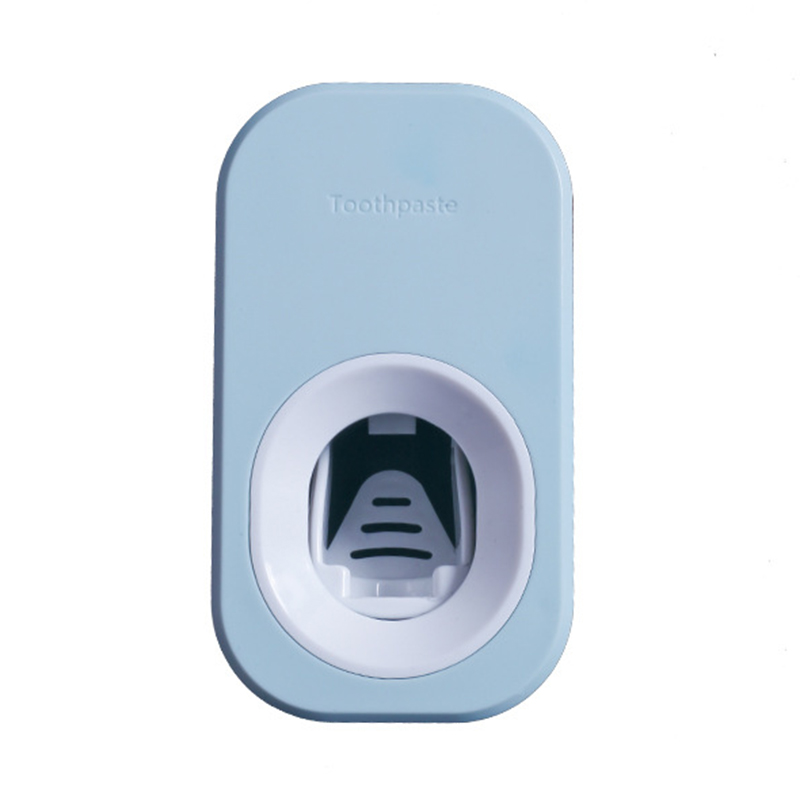 Dispensador automático de pasta de dientes, soporte para cepillo de dientes a prueba de polvo, soporte de montaje en pared, juego de accesorios de baño, exprimidor de pasta de dientes: Amarillo claro