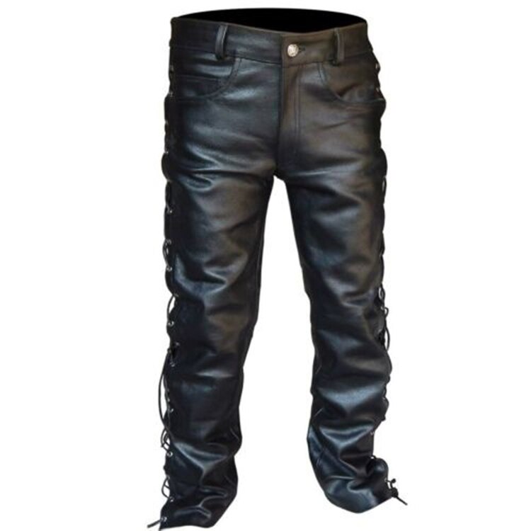 Plus size herreklær menns skinnbukser lokomotiv punkstil bukser for menn vinter herreklær pantalon homme: S
