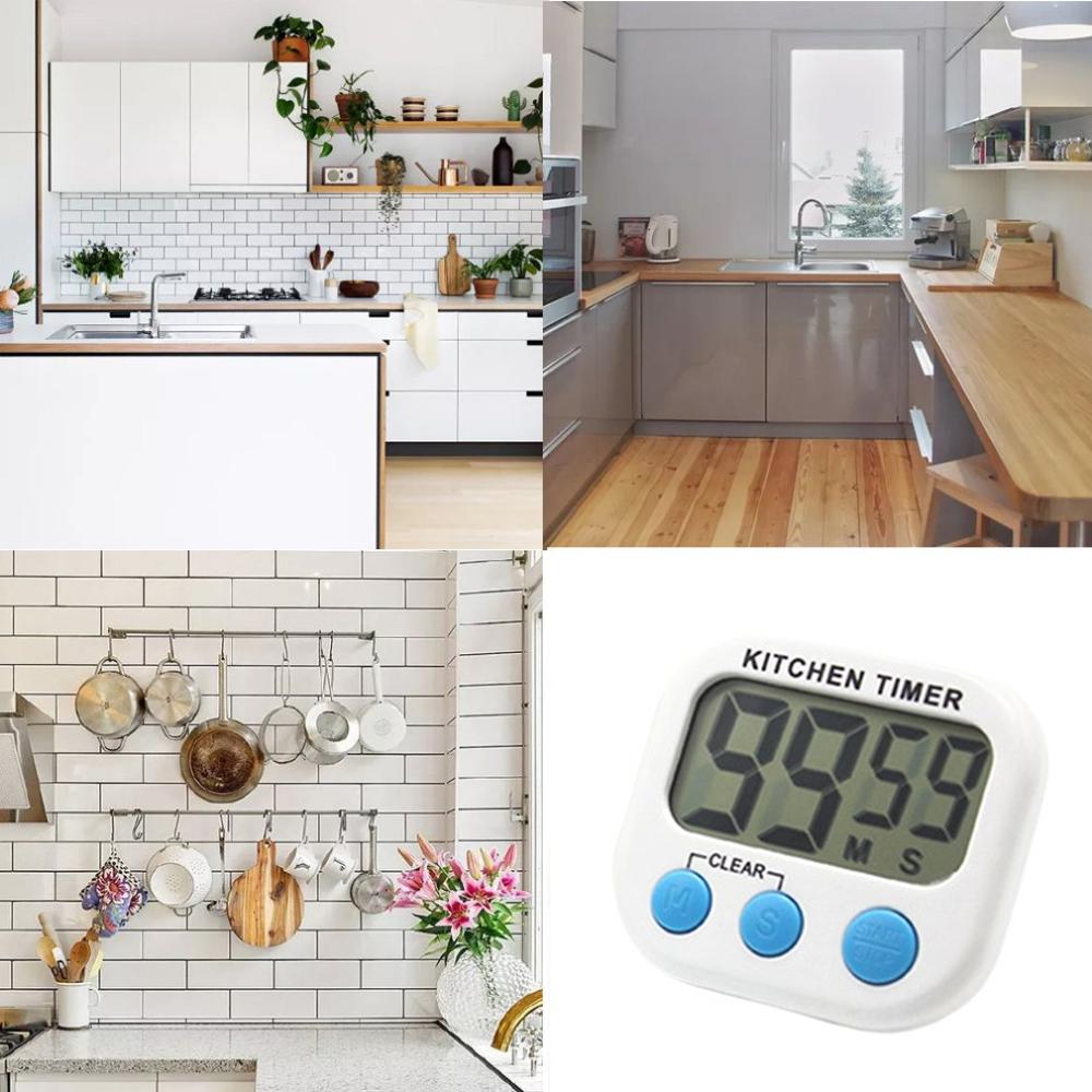 Digital Kitchen Timer Household Large-screen Electronic Timer Portable Electronic Alarm Clock Cooking Baking Laboratory Timer