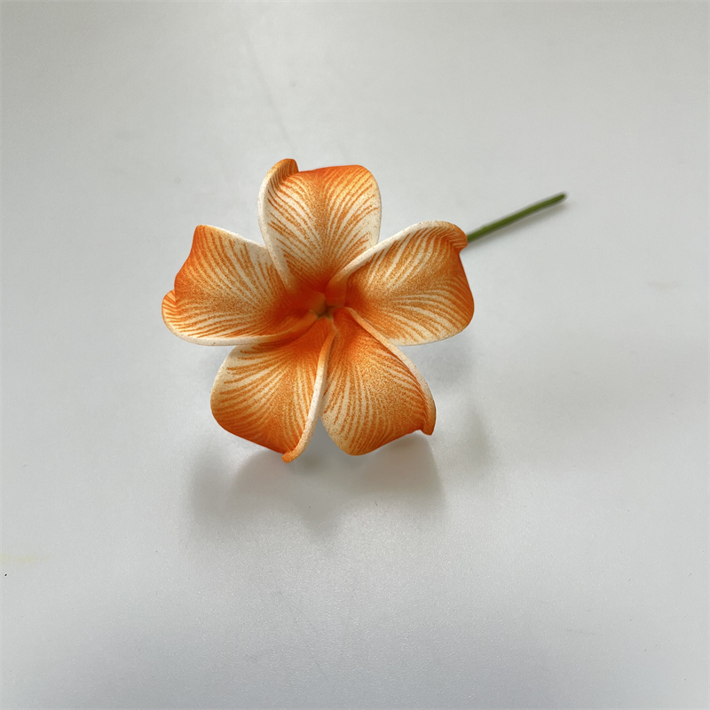 12 piezas de pinzas para el cabello de flores de Plumeria hawaiana, tocados de flores de espuma de playa de 2,4 pulgadas para accesorios para de boda: Naranja
