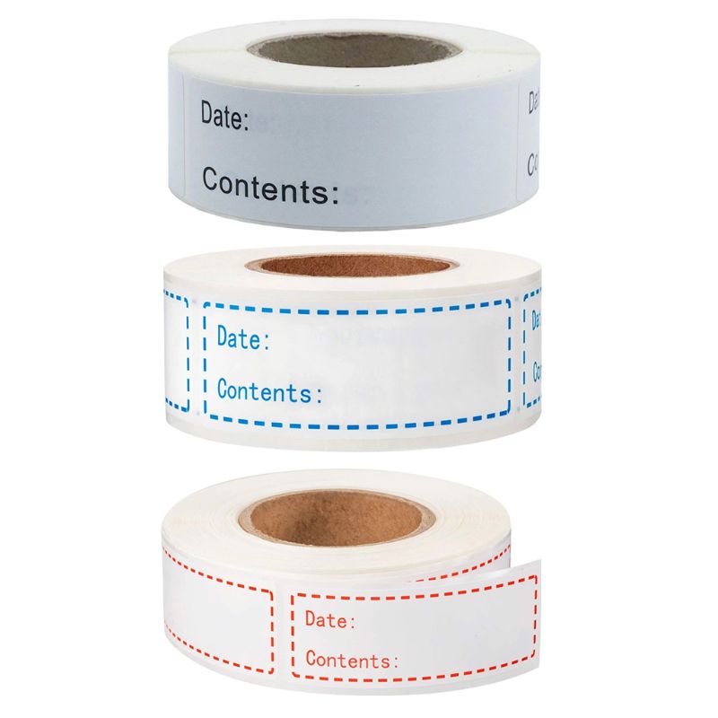 150pcs/roll Kitchen Stickers Refrigerator Freezer Food Storage Date Content Labels for Container Packing