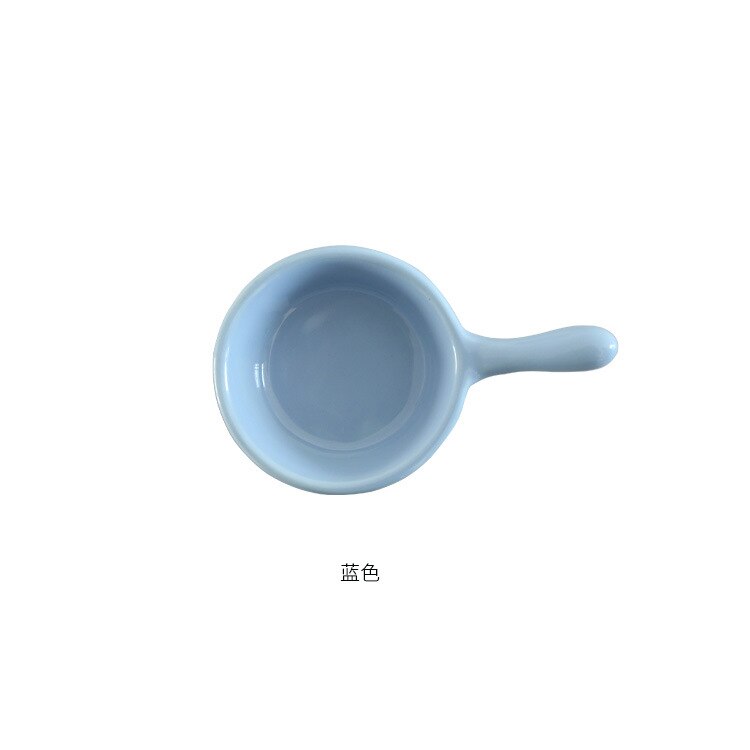 Japanese Style Handle Mini Small Porcelain Dish Seasoning Sauce Vinegar Sauce Dish Dipping Ceramic Seasoning Dish Solid Color: Sky Blue