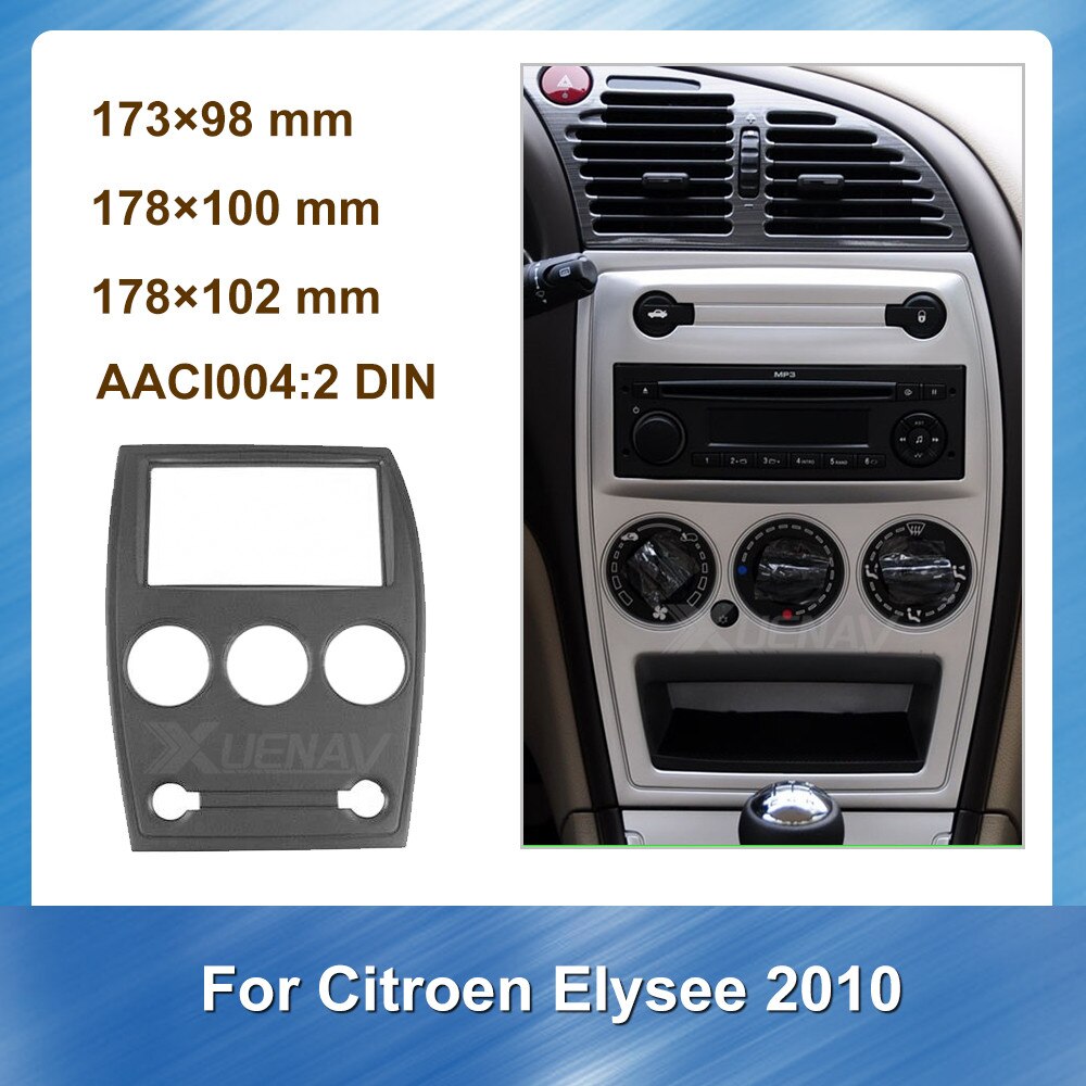 2 Din Autoradio Fascia Voor Citroen Elysee Autoradio Inbouwen Dvd Stereo Panel Dash Mount Trim Installatie Kit Frame