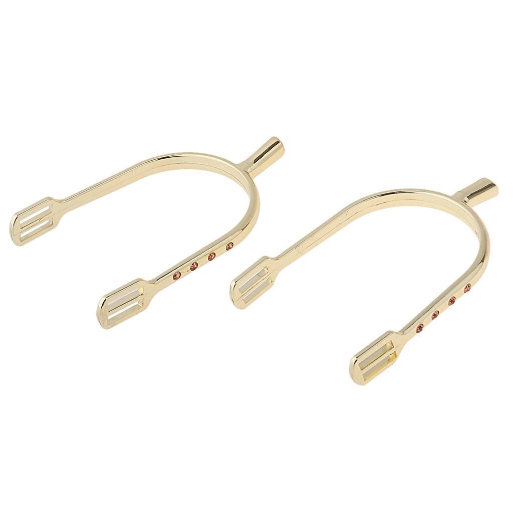 1 Pair Zinc Alloy Equestrian Spurs English Spurs Horse Riding Spurs 12*8*2cm - Gold &amp; Silver