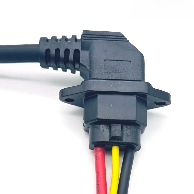 Conector de batería, tres enchufes de carga verticales, codo con cables, Cable de 10A para patinete eléctrico Universal de 36V y 48V