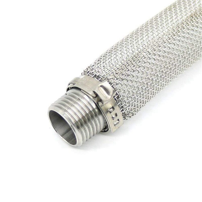 DIY Wine Beer Bottling Homebrew Bucket Barrel Plastic Spigot Tap Replacement with 12 Inch Stainless Steel Bazooka Screen