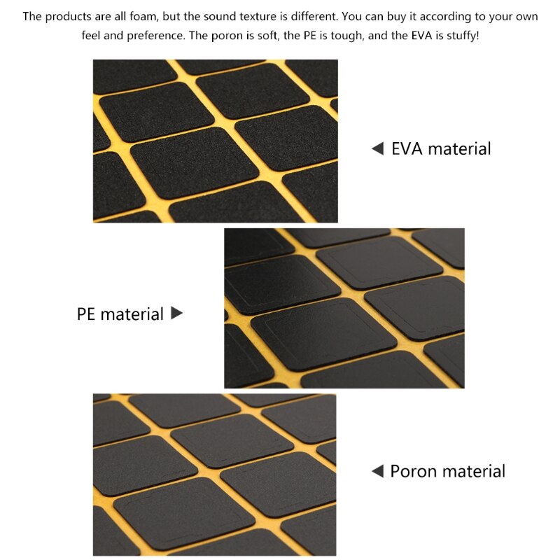 120pcs IXPE Foam Film For Switch Inter-Axis Pad Compatible with Mechanical Keyboard Switches Mute EVA PE Poron Pads