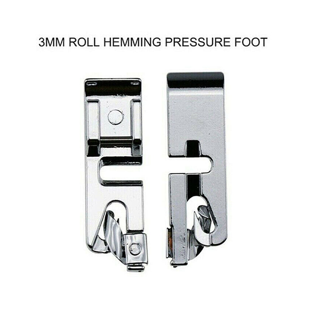 3/4/6mm 4pcs Sewing Machine Foot Presser Narrow Rolled Hem Foot Sewing Machine Hemmer Presser Foot Holder