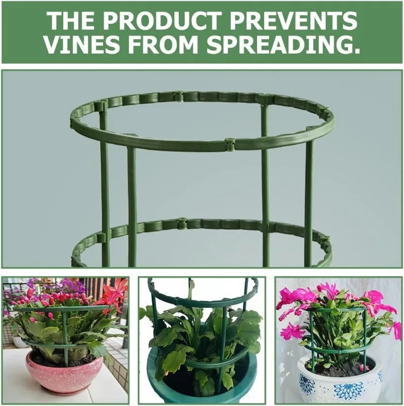 Soporte para plantas verdes, marco de pila, arreglo de invernadero, varilla fija semicircular, plantas de flores de interior, soporte de escalada de vid, pluma Hock