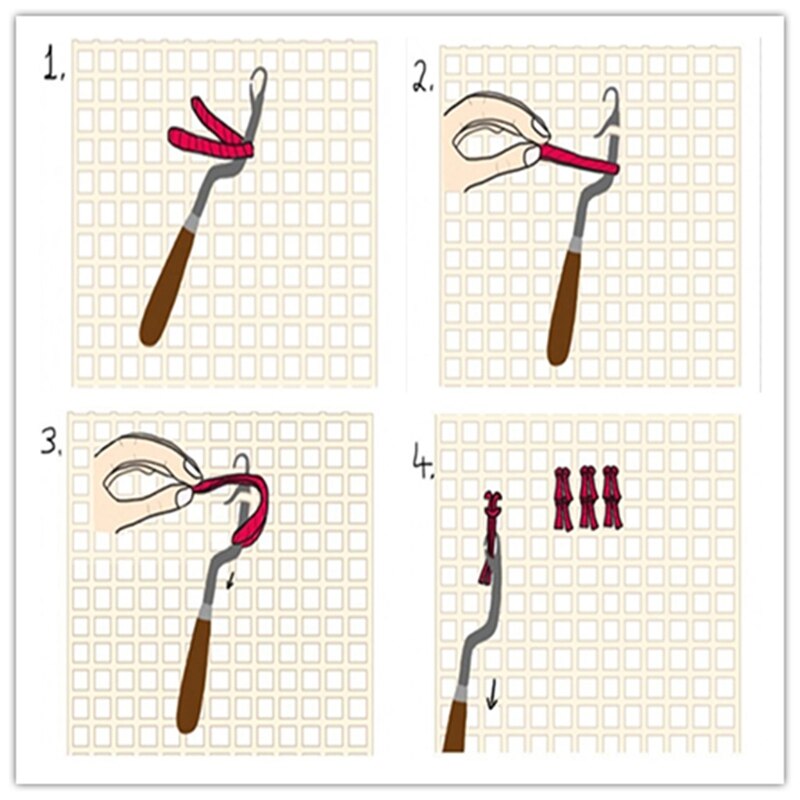 10 Rolls Pre-Cut Latch Hook Yarn Threads for Making Pillowcases Blanket Rug DIY