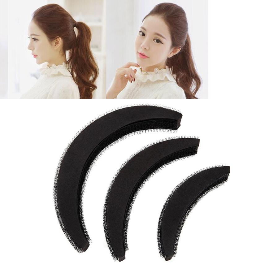 3Pcs Haar Volume Verhogen Puff Spons Pad Bump Up Insert Base Diy Updo Styling Halloween A16