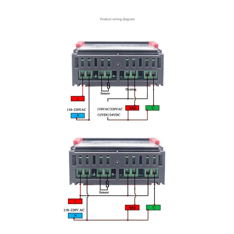 STC-3028 Digital Thermostat Hygrostat Temperature Humidity Controller Regulator Heating Cooling Control