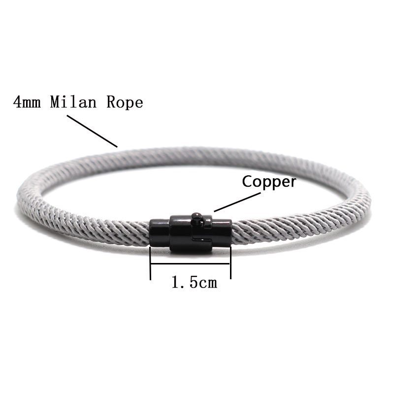 en pulsera para Hombre, cuerda minimalista, Micro pulsera magnética para Hombre, cordón a juego, accesorios para Festival de novio, Pulseras para Hombre