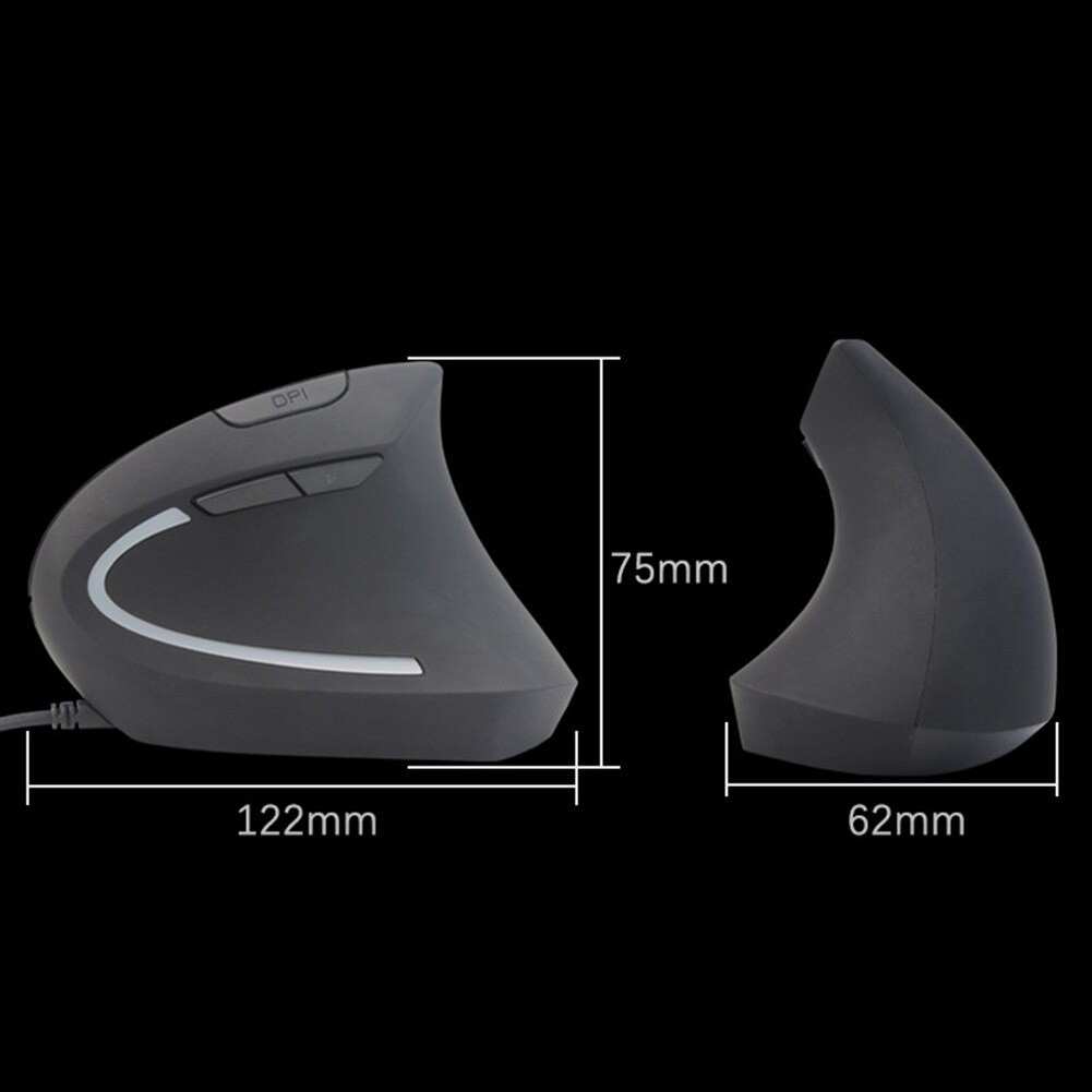5 Buttons Programmable Optical Mice for PC Laptop Wired Vertical Ergonomic Gaming Mouse Computer Ergonomic Mice Silent