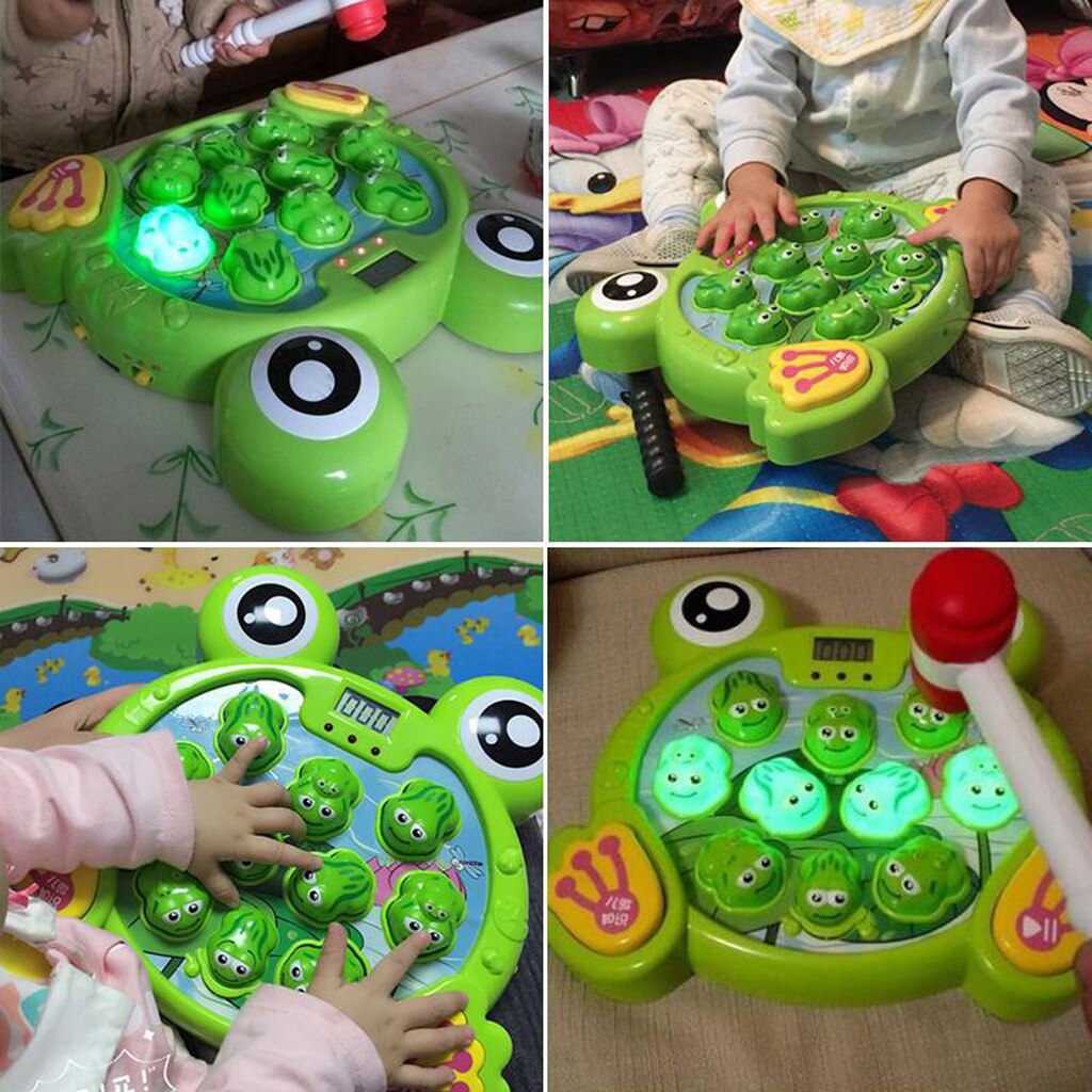 Interactive Whack A Frogs Game, Learning, Active, Early Developmental Toy