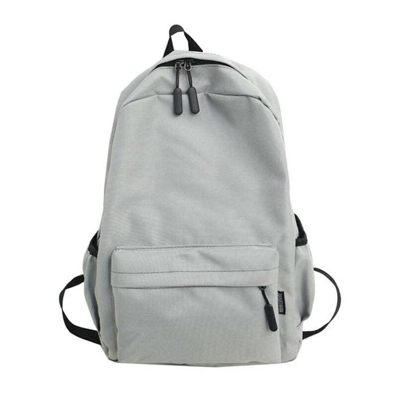 Hocodo Mannen Vrouwen Rugzak Effen Kleur Mode Schooltas Voor Tiener Rugzakken Vrouwelijke Schouder Reistas Rugzak Mochila: Grey