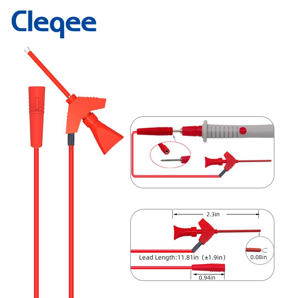 28PCS Multimeter Test Leads Kit Alligator Clips Hi... Grandado