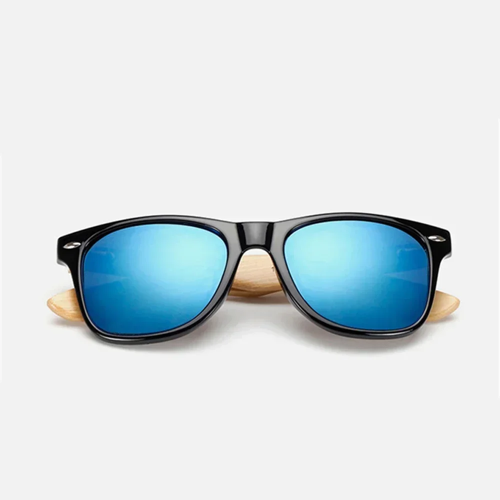 Gafas de sol de madera de 14 colores para hombres y mujeres, gafas de sol cuadradas de bambú para mujeres y hombres, gafas de sol con espejo retro de sol masculino 2025 hechas a mano