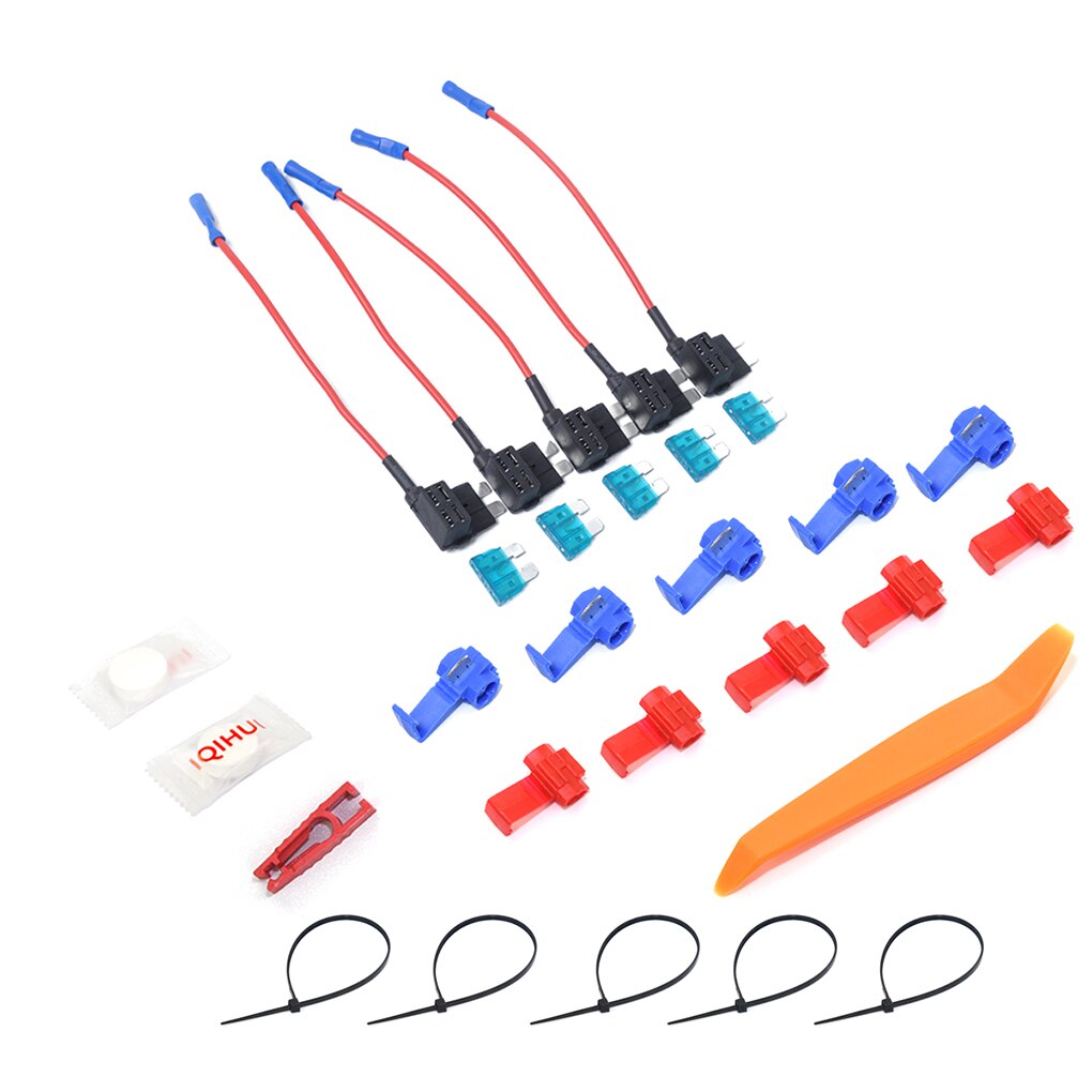 5 Stks/set 12V Medium Size Auto Add-A-Circuit Low Profile Zekering Tap Adapter Zekering Houder Sigaret lichter Toegevoegd Tool Kits