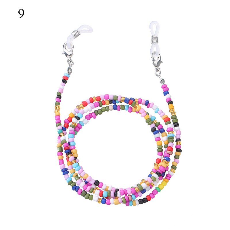 Neue Boho Maske Gurt Perlen Gläser Ketten Frauen Gesicht Maske Schlüsselband Anti Rutsch frauen Nacken Kette Für Brillen Kordon de anteojos: 9